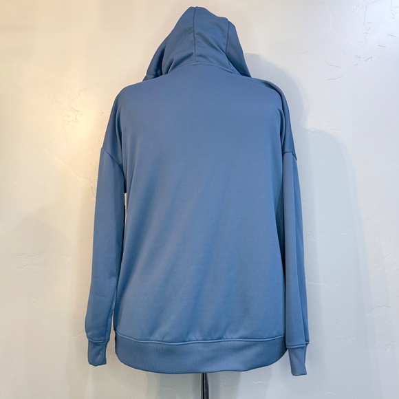 Mondetta XL Zip-Up Hoodie — Dusty Blue — Cozy Drawstring Hood - Picture 3 of 7